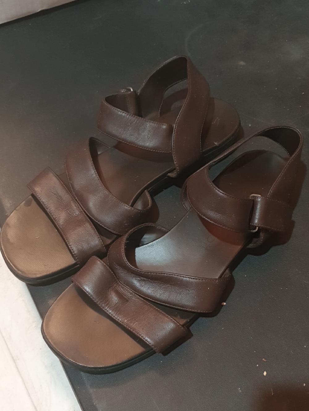 💜 Laura Scott Brown Strappy Women's Sandals